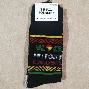Tru Equality Black History Crew Socks -J